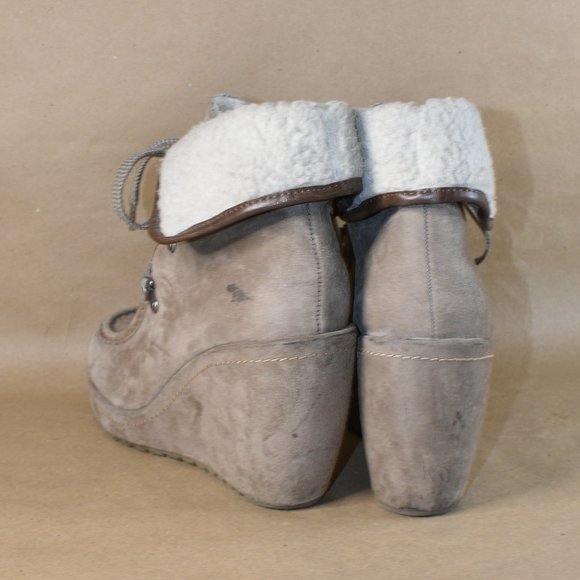 * ROCKET DOG Suede Fold-Over Wedge Ankle Boot 10 - Picture 4 of 14